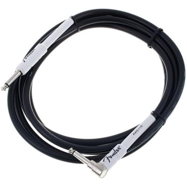FENDER 18.6FT Instrument Cable - Black - Angled سلك توصيل 